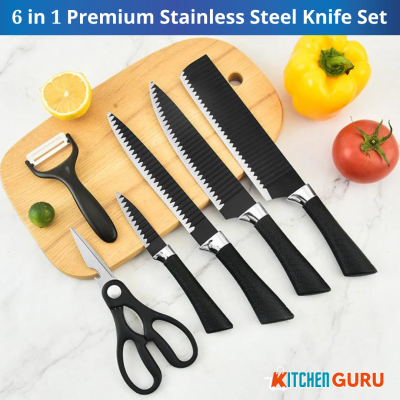 6 in 1 Premium Stainless Steel Knife Set