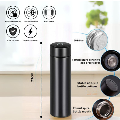 Stainless Steel Water Bottle With Automatic LED Temperature Display 500 ML