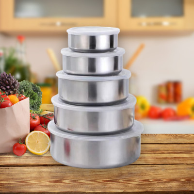 Stainless Steel Food Container with Plastic Cover