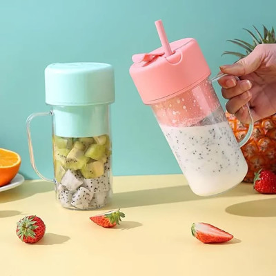 Portable Crusher Juicer With Mini Juice Cup & Straw (340ml)