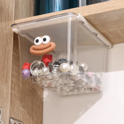 2 Piece Under Cabinet Clear Plastic Drawer Organizer